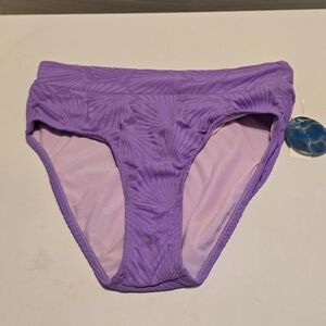 Decree Purple Sea Shell Swim Bottom High Rise Medium Coverage Size Xs